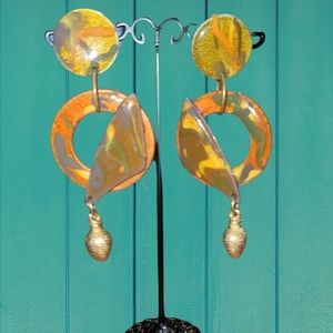 90's Jorgel  Signed Clipped Earrings